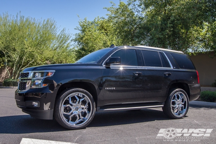 2015 Chevrolet Tahoe with 24" Lexani Hydra CVR in Chrome wheels