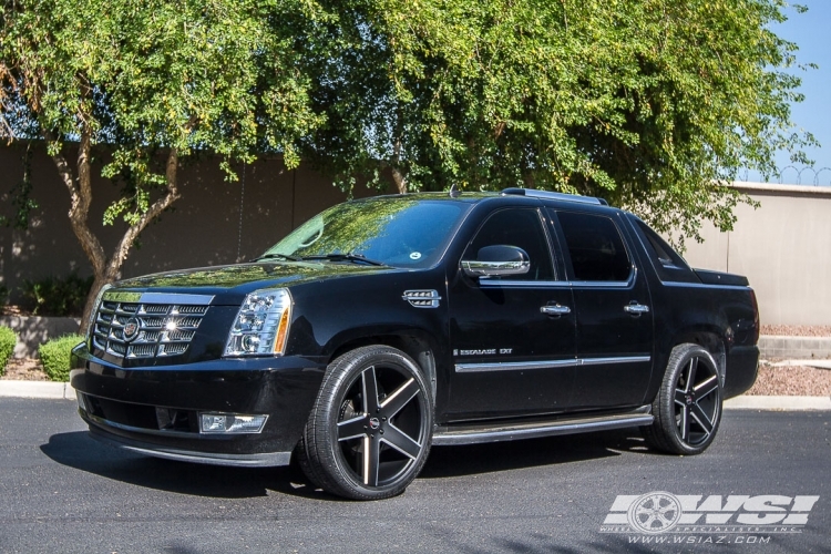 2007 Cadillac Escalade with 24" Heavy Hitters HH15 in Black Milled wheels