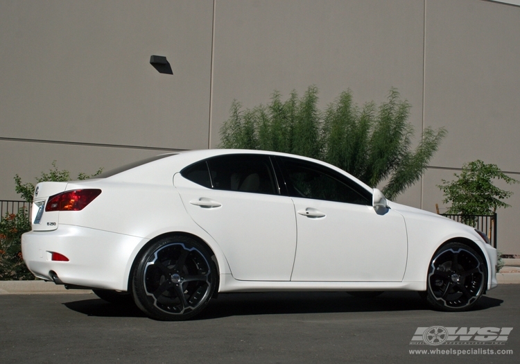 2007 Lexus IS with 20" Giovanna Dalar-5 in Machined Black wheels