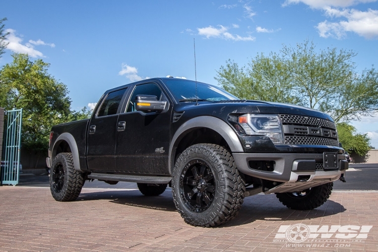 2014 Ford F-150 with 20" RBP - Rolling Big Power 94R in Gloss Black (Chrome Inserts) wheels