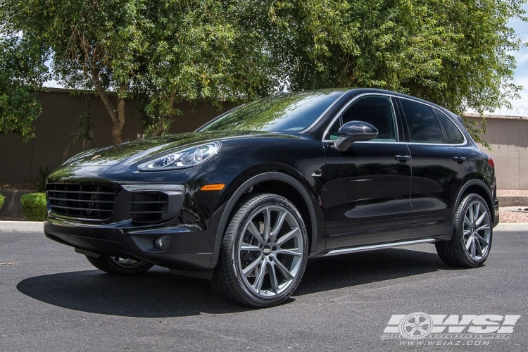 2015 Porsche Cayenne with 22" BBS SV in Titanium wheels