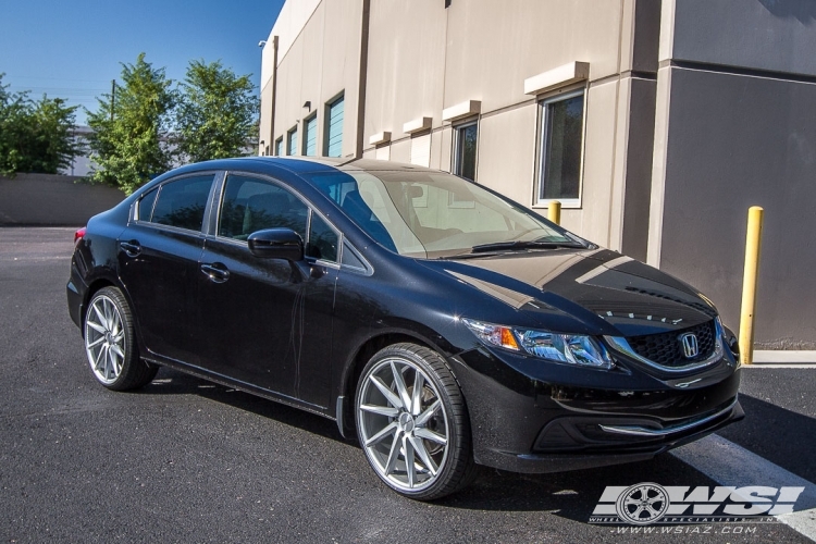 2015 Honda Civic with 20" Vossen CVT in Silver Metallic wheels