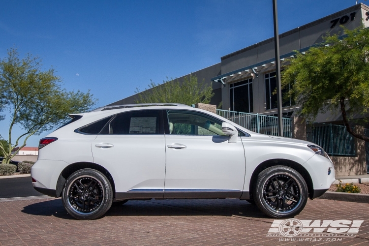 2015 Lexus RX with 20" Giovanna Austin in Semi Gloss Black (Chrome Stainless Steel Lip) wheels