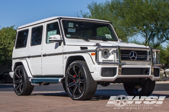 2015 Mercedes-Benz G-Class with 24" Giovanna Andros in Black Milled wheels