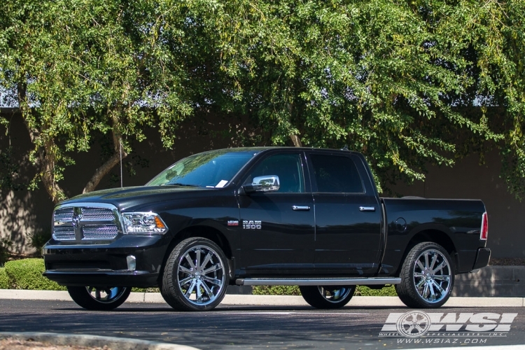 2015 Ram Pickup with 24" Heavy Hitters HH10 in Chrome wheels