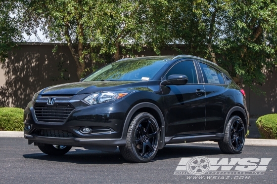 2016 Honda HR-V with 18" Enkei T6S in Matte Black wheels