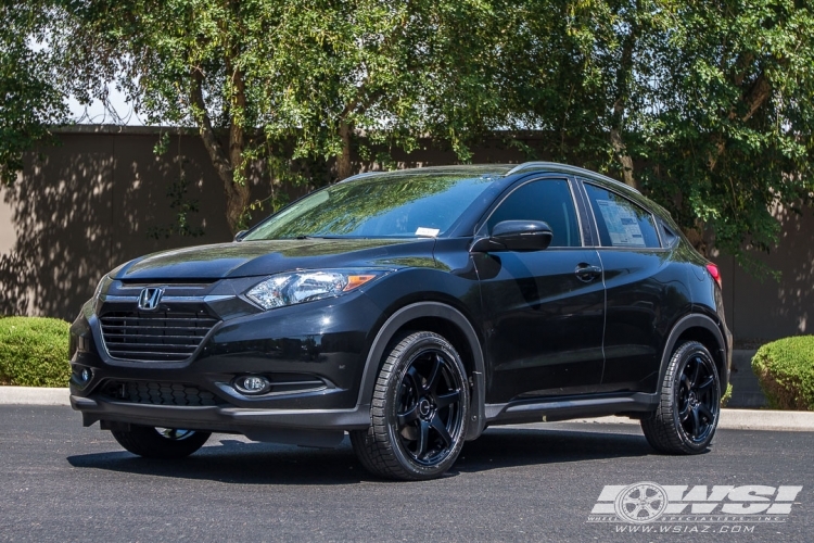 2016 Honda HR-V with 18" Enkei T6S in Matte Black wheels