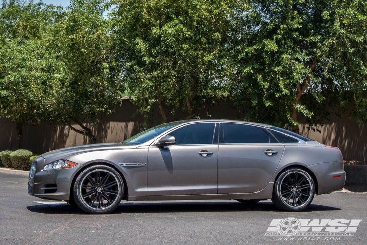 2011 Jaguar XJ with 21" Coventry Warwick (2PC) in Gloss Black wheels