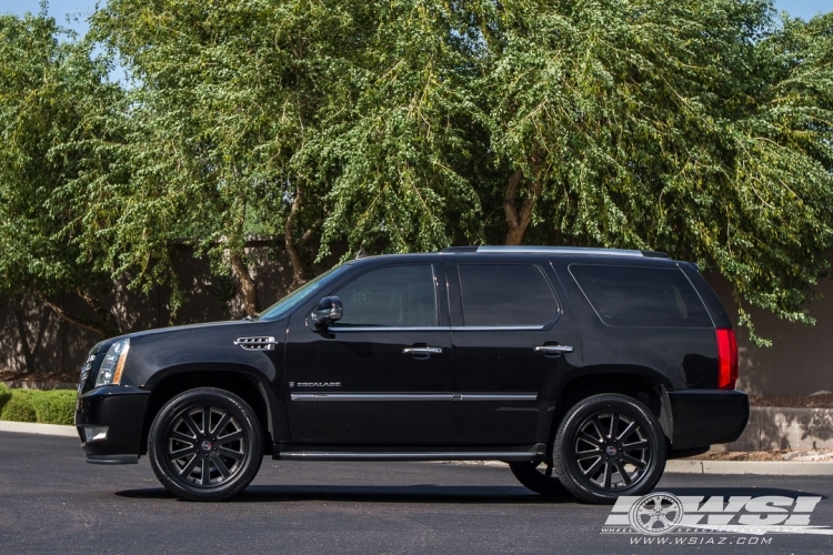 2015 Cadillac Escalade with 22" Heavy Hitters HH10 in Black wheels