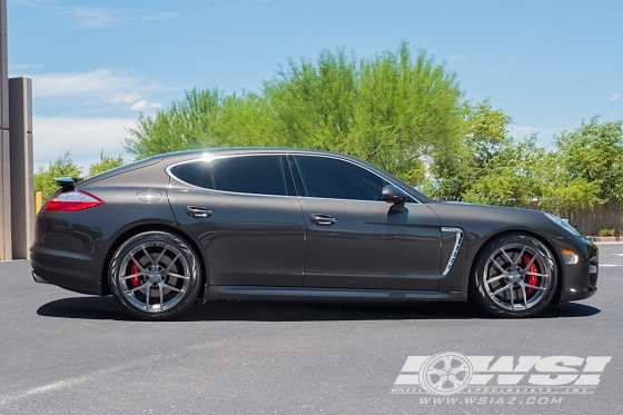 2011 Porsche Panamera with 20" Modulare Forged B18 in Silver (Monoblock) wheels