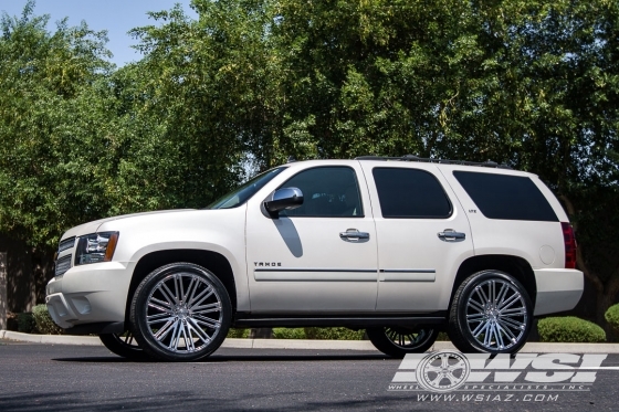 2013 Chevrolet Tahoe with 24" Heavy Hitters HH12 in Chrome wheels