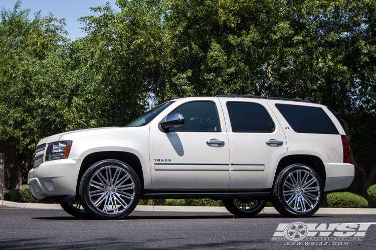 2013 Chevrolet Tahoe with 24" Heavy Hitters HH12 in Chrome wheels