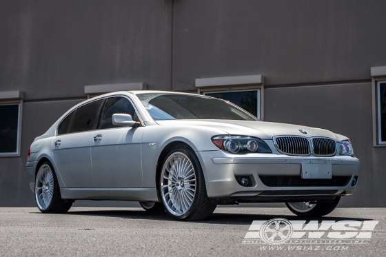 2006 BMW 7-Series with 22" Beyern Multi Spoke in Silver (Mirror Cut Lip) wheels