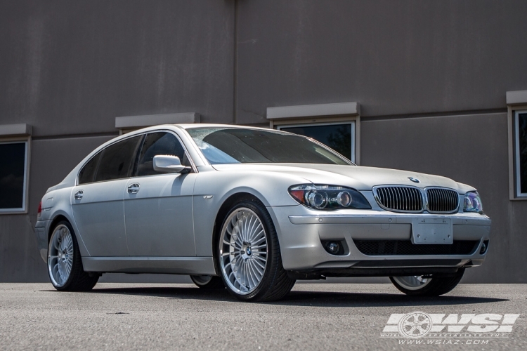 2006 BMW 7-Series with 22" Beyern Multi Spoke in Silver (Mirror Cut Lip) wheels