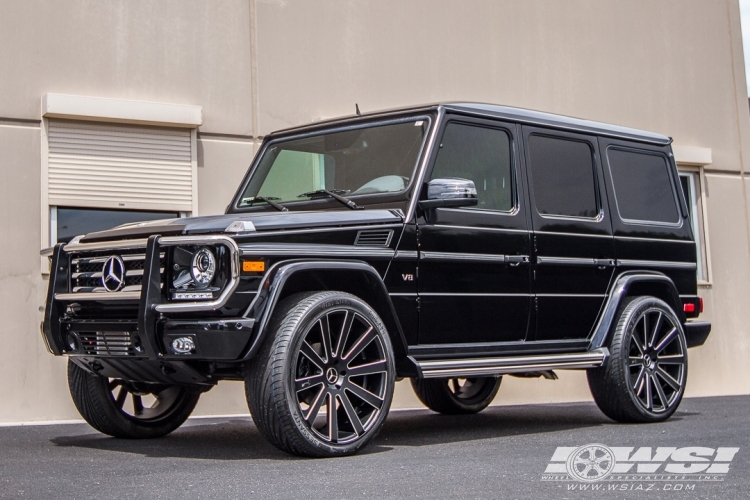 2015 Mercedes-Benz G-Class with 24" Gianelle Santoneo in Matte Black (Ball Cut Details) wheels