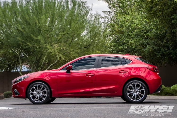 2015 Mazda Mazda3 with 18" Lexani Lust in Chrome wheels
