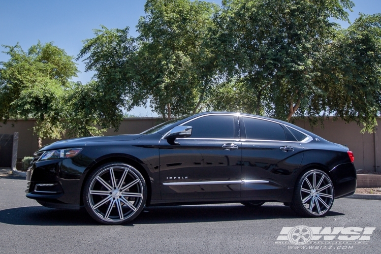 2014 Chevrolet Impala with 22" Vossen CV4 in Matte Graphite (Machined) wheels