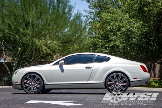 2010 Bentley Continental with 22" Heavy Hitters HH11 in Black Milled wheels