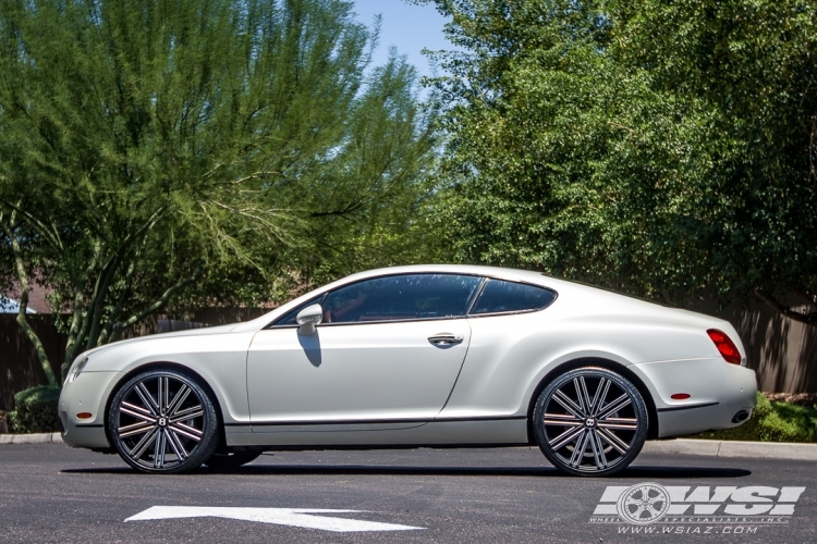 2010 Bentley Continental with 22" Heavy Hitters HH11 in Black Milled wheels