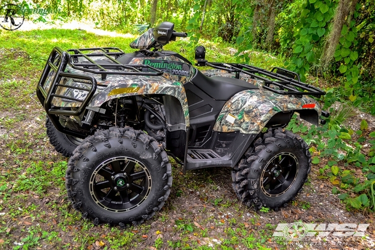 2014 Arctic Cat 700BDL with 14" Remington Off Road 8-Point ATV in Satin Black (Machined Lip) wheels