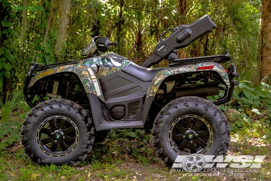 2014 Arctic Cat 700BDL with 14" Remington Off Road 8-Point ATV in Satin Black (Machined Lip) wheels