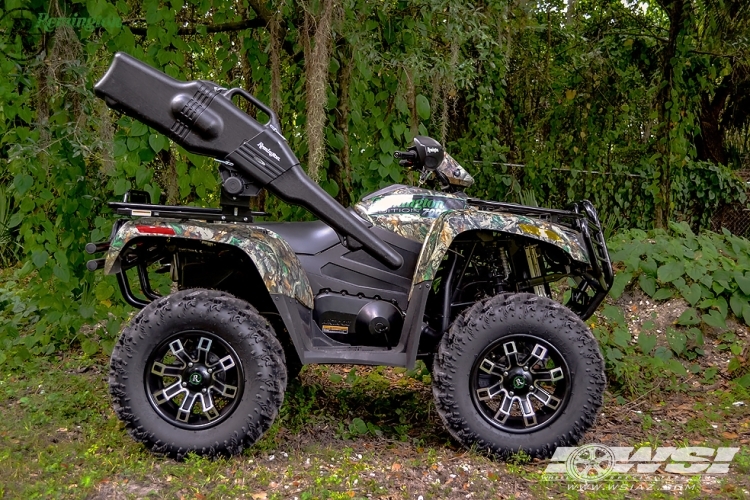 2014 Arctic Cat 700BDL with 14" Remington Off Road Hollow-Point ATV in Satin Black (Machined Face) wheels