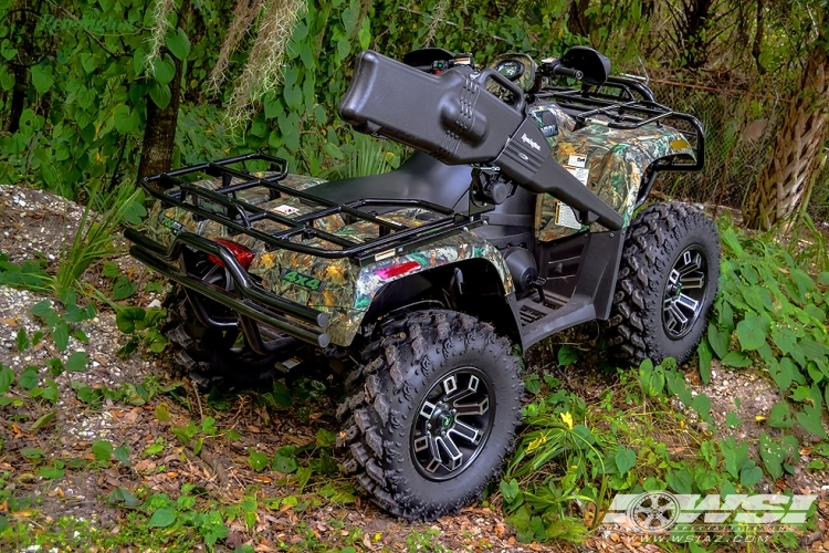 2014 Arctic Cat 700BDL with 14" Remington Off Road Hollow-Point ATV in Satin Black (Machined Face) wheels
