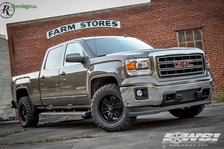 2014 GMC Sierra 1500 with 18" Remington Off Road Trophy in Satin Black wheels