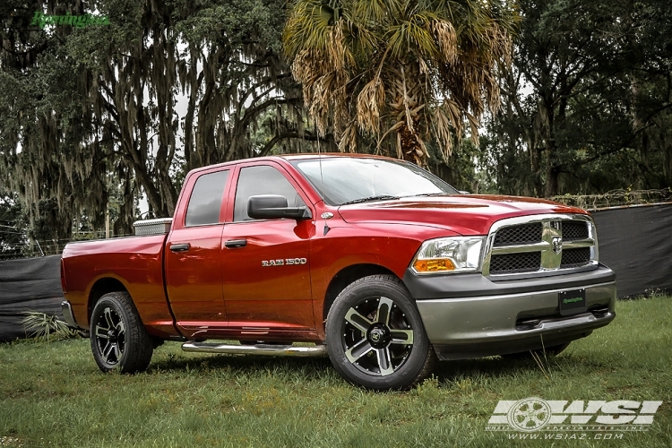 2012 Ram Pickup with 20" Remington Off Road High-Country in Satin Black (Machined Face) wheels