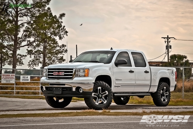  GMC Sierra 1500 with 20" Remington Off Road High-Country in Satin Black (Machined Face) wheels