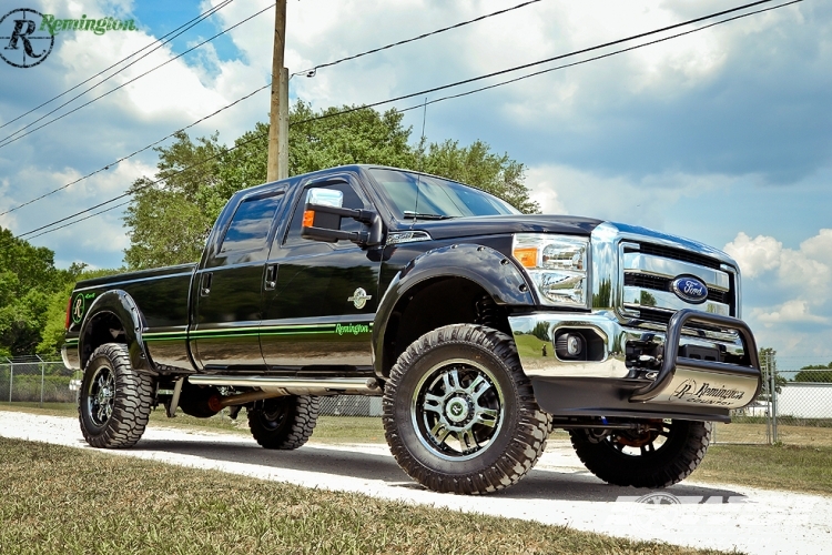  Ford F-350 with 20" Remington Off Road Trophy in PVD Chrome wheels