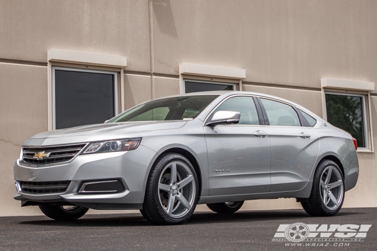 2015 Chevrolet Impala with 20" Vossen CV3-R in Silver Metallic wheels