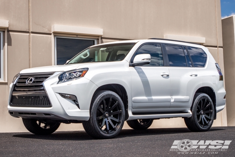 2015 Lexus GX with 22" Black Rhino Traverse in Matte Black wheels