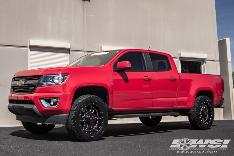 2015 Chevrolet Colorado with 20" RBP - Rolling Big Power 86R Tactical in Gloss Black (CNC Accents) wheels