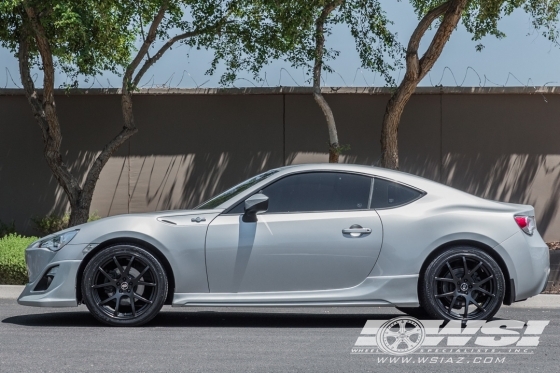 2013 Scion FR-S with 18" Enkei M52 in Matte Black wheels