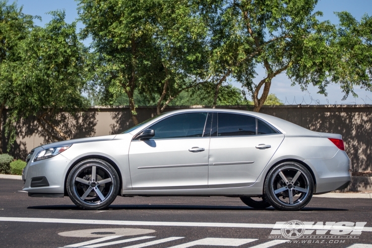 2013 Chevrolet Malibu with 20" Giovanna Mecca in Machined Black (Chrom...