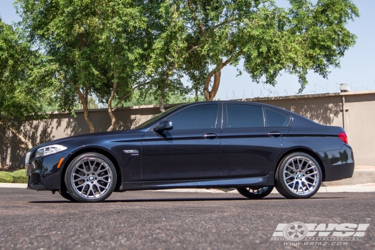 2011 BMW 5-Series with 20" Beyern Spartan (RF) in Silver (Rotary Forged) wheels
