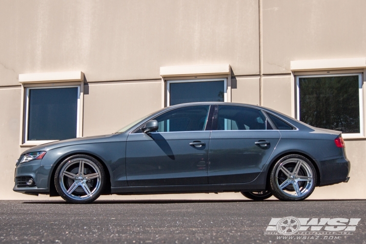 2009 Audi A4 with 19" TSW Mirabeau (2PC) in Silver (Multi-Piece) wheels