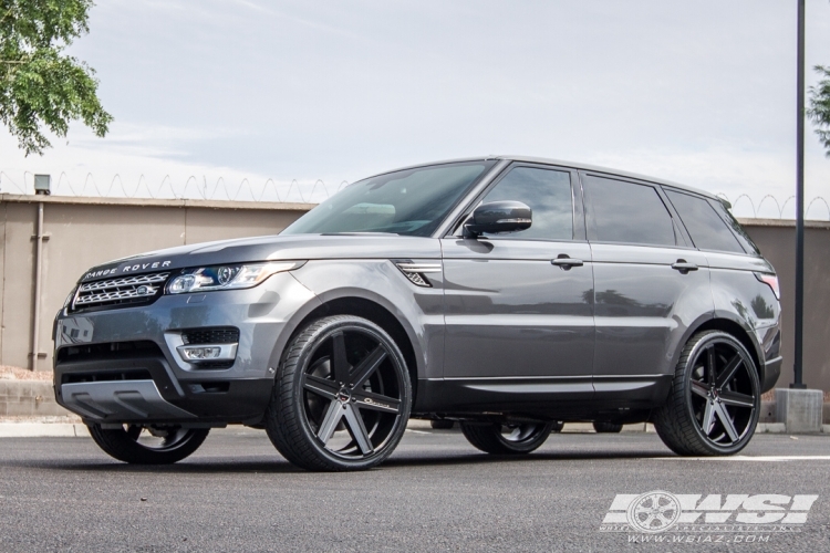 2015 Land Rover Range Rover Sport with 24" Giovanna Dramuno-6 in Satin Black wheels