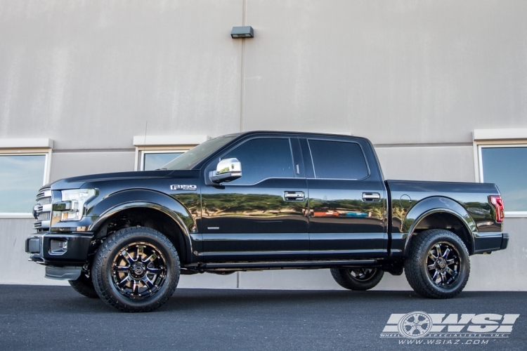 2015 Ford F-150 with 20" Black Rhino Sierra in Gloss Black (Milled Accents) wheels