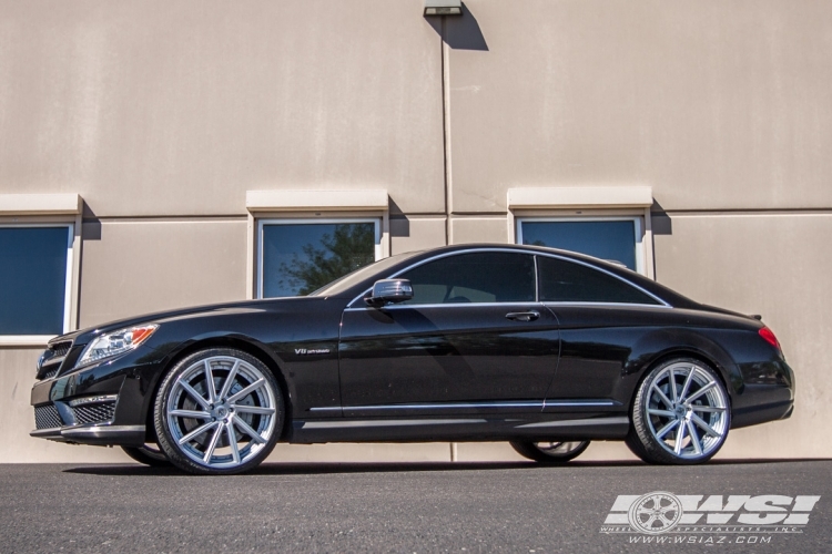 2012 Mercedes-Benz CL-Class with 22" Koko Kuture Surrey in Silver Machined wheels