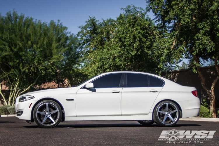 2011 BMW 5-Series with 20" CEC 884 in Machined (Matte Gunmetal) wheels