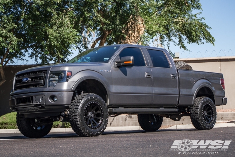 2014 Ford F-150 with 20" Black Rhino Mint in Matte Black wheels