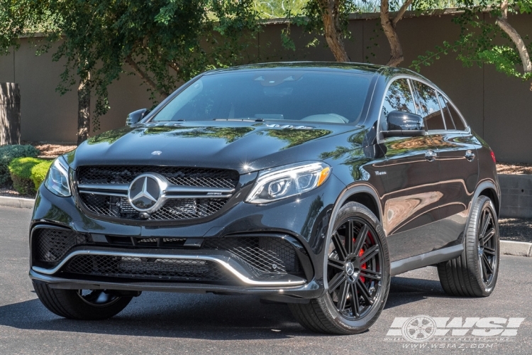 2016 Mercedes-Benz GLE/ML-Class with 22" Gianelle Tropez in Semi Gloss Black wheels