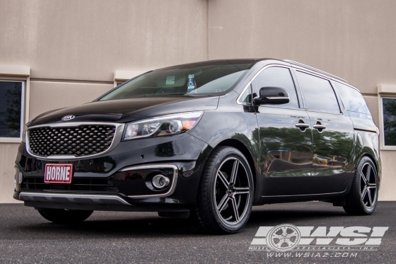 2015 Kia Sedona with 20" Gianelle Lucca in Satin Black Machined wheels