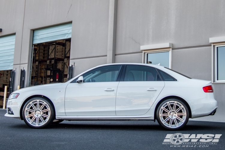 2013 Audi A4 with 20" Gianelle Tropez in Silver Machined wheels