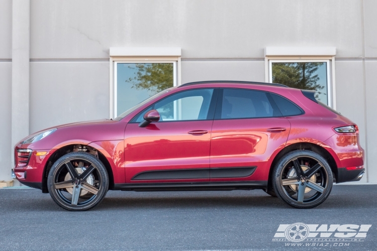 2016 Porsche Macan with 22" Giovanna Dramuno-5 in Satin Black wheels