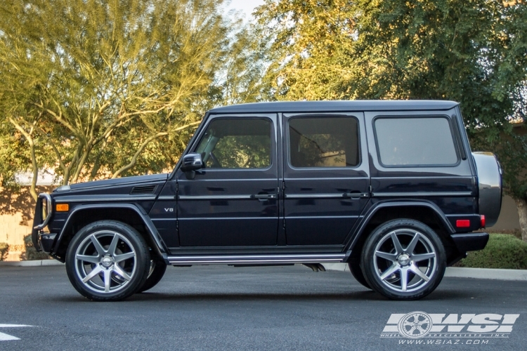 2013 Mercedes-Benz G-Class with 22" Vossen CV7 in Silver (Polished) wheels