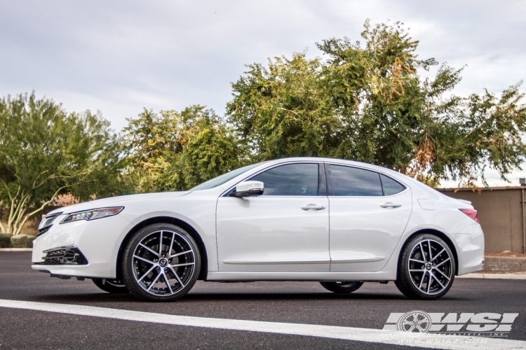 2016 Acura TLX with 20" Gianelle Monaco in Black Machined wheels