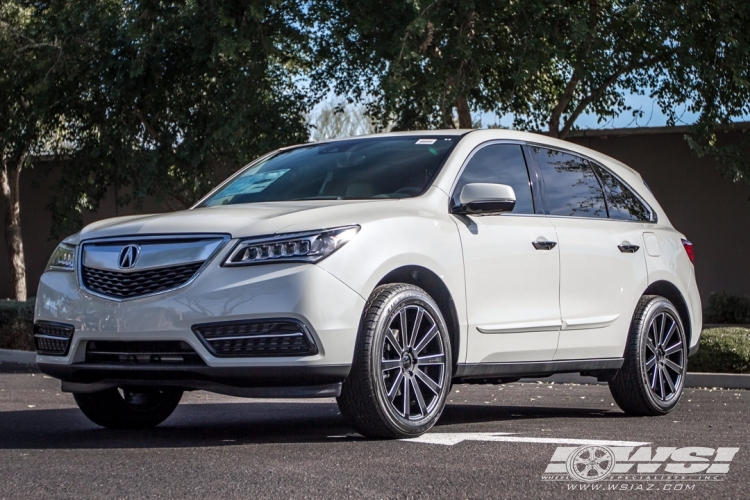 2016 Acura MDX with 20" Gianelle Santoneo in Matte Black (Ball Cut Details) wheels
